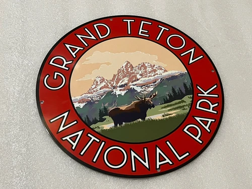 Grand Teton National Park Heavy Metal Vintage Style Steel Sign