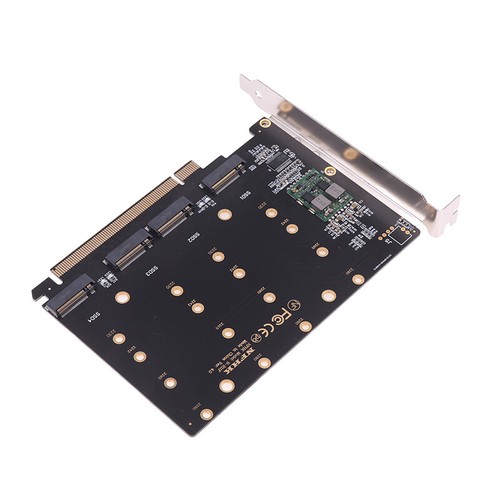 4 Port M.2 NVMe SSD to PCIE X16M Key Hard Drive Converter Reader Expansion Card - Bild 9 von 11