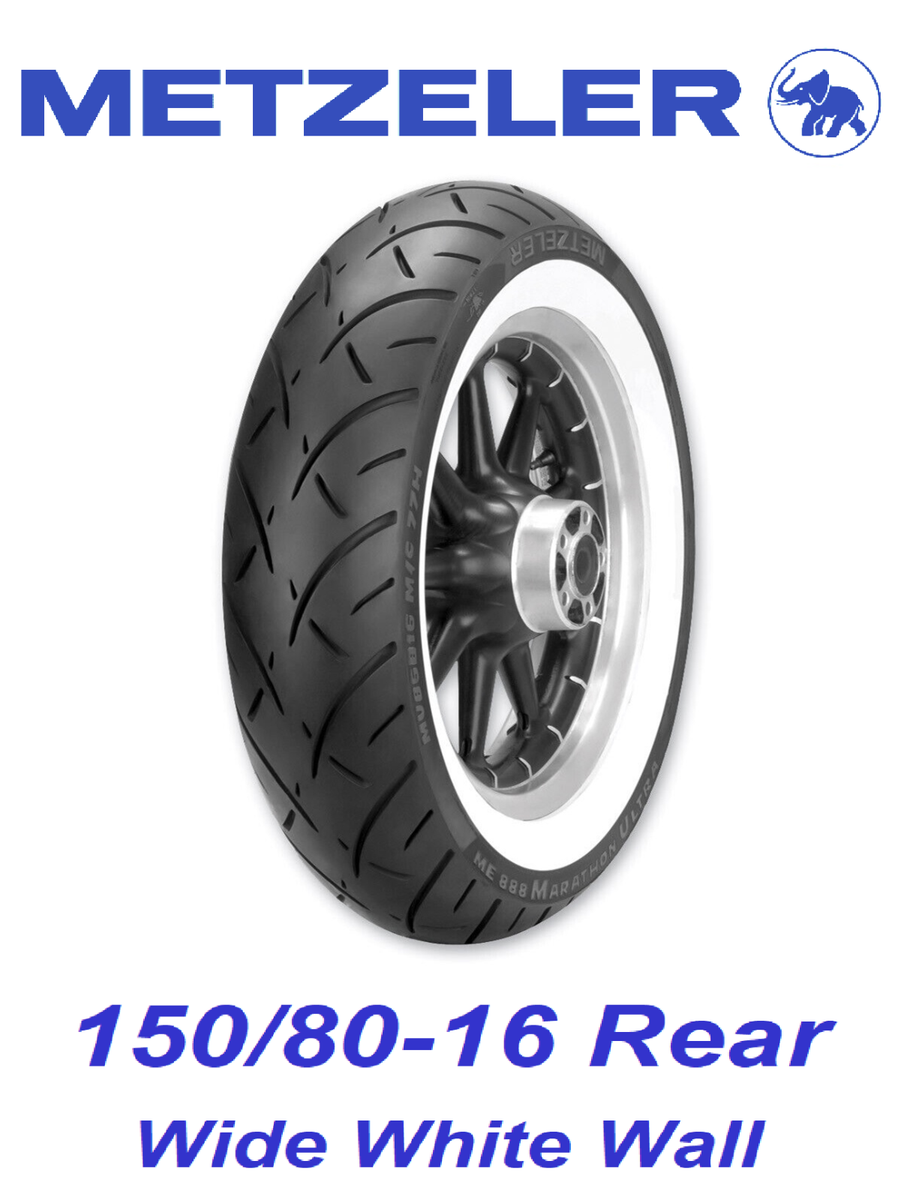 METZELER WHITE WALL ME888 REAR TIRE 150/80-16 HARLEY SOFTAIL DYNA