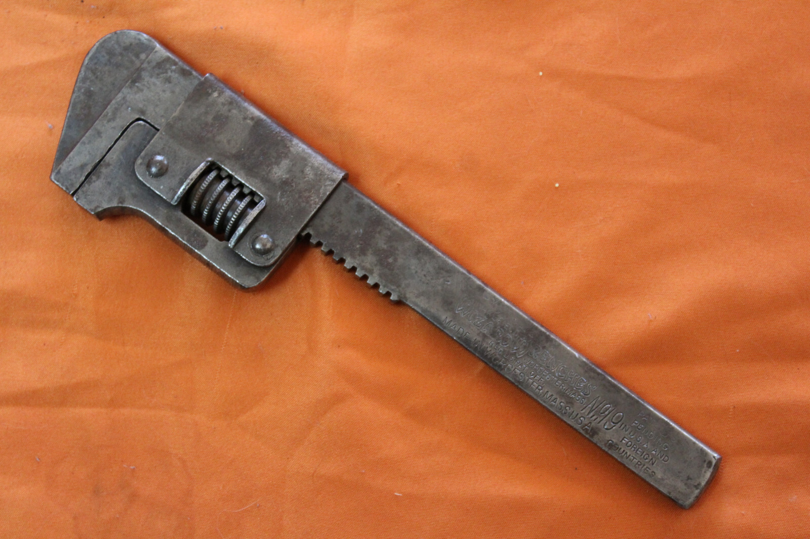 Vintage WAKEFIELD Wizard Adjustable Monkey Wrench 19 Motorcycle