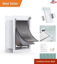 Medium Pet Door with 3-Flap Design Magnetic Closure - For Pets up to 40 Lbs