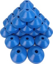  25 45rpm Record Adapters - New Blue Plastic Dome Inserts for 7" Vinyl 07MRDABL