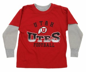 NCAA Utah Utes Kids Long Sleeve Tee, Red | eBay