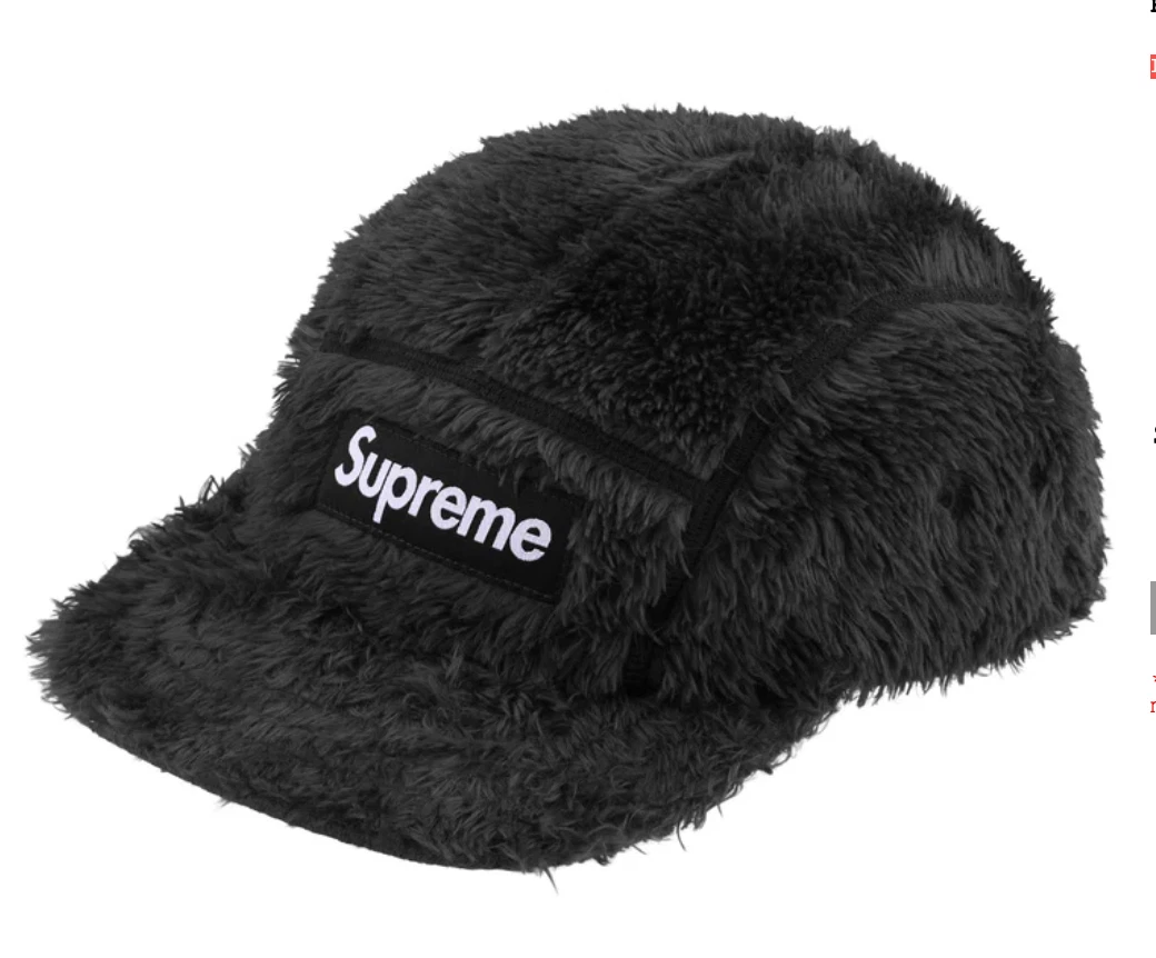 Supreme Fuzzy Camp Camp Black   FW24