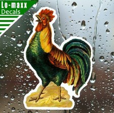 Rooster Vintage Market Fresh Farming Poultry High Quality Printed Vinyl Sticker