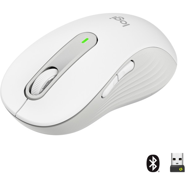 Logitech Signature M650 L Wireless, Maus, Optisch, Usb, Kabellos, 4 Tasten, Weiß-image