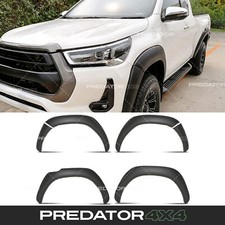 KIT CARROSSERIE PASSAGES DE ROUE LARGES NOIRS MAT POUR TOYOTA HILUX 21+