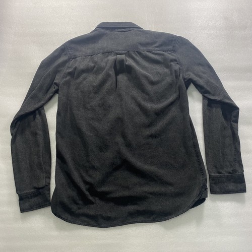 Ocean Current Mens Small Button-Up Shirt Long Sleeve Cotton Blend Black PreOwned - Picture 8 of 11