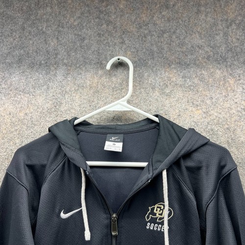 Nike Sweater Womens Medium Black Full Zip Dri Fit Hoodie Colorado Buffaloes Knt - Picture 7 of 12