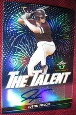 2020 LEAF VALIANT THE TALENT AUTOGRAPH #TT-JF1 JUSTIN FOSCUE BLUE 17/50 NM-MT+