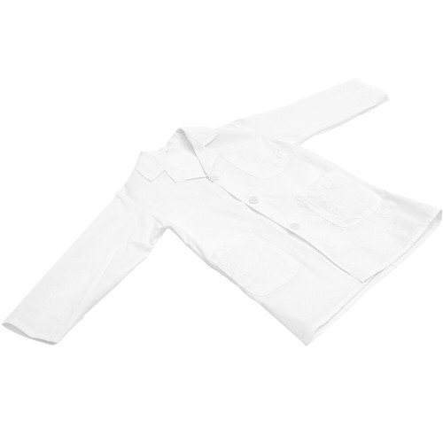 Children's Lab Coat Man White Kids Coats Unisex Dress up Clothes - Picture 5 of 12