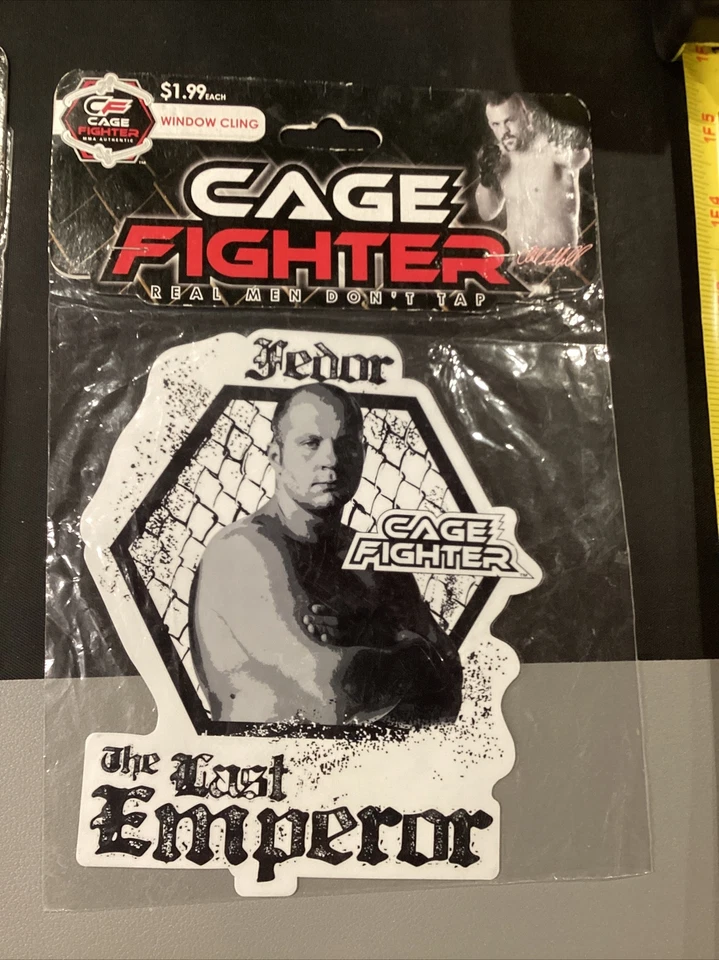 Lote de 4 mandriles Liddell, Fedor, Hendo para imanes de coche y ventanas Cage Fighter MMA UFC Foto 3 de 4