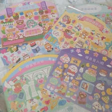 random korean big deco sticker sheets
