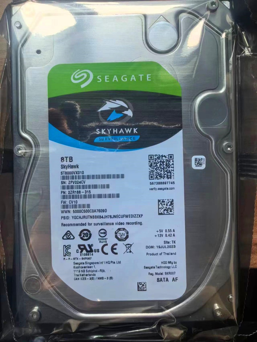 NEW Seagate SkyHawk ST8000VX010 Hard drive 8 TB internal 3.5 
