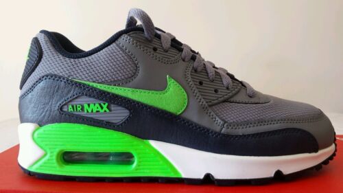 Air Max 90 Gris Azul Oscuro Verde Fluorescente Edición Nuevo | eBay