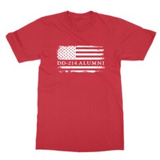DD-214 Alumni Vintage American Flag Veterans Day Gift Unisex T-Shirt