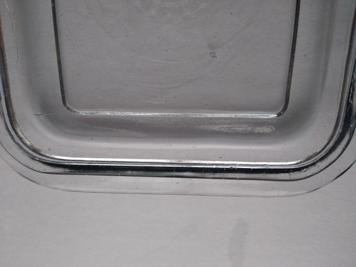 Fire King Refrigerator Dish With Lid Clear Glass Starburst Sapphire Blue Philbe. - Picture 9 of 12