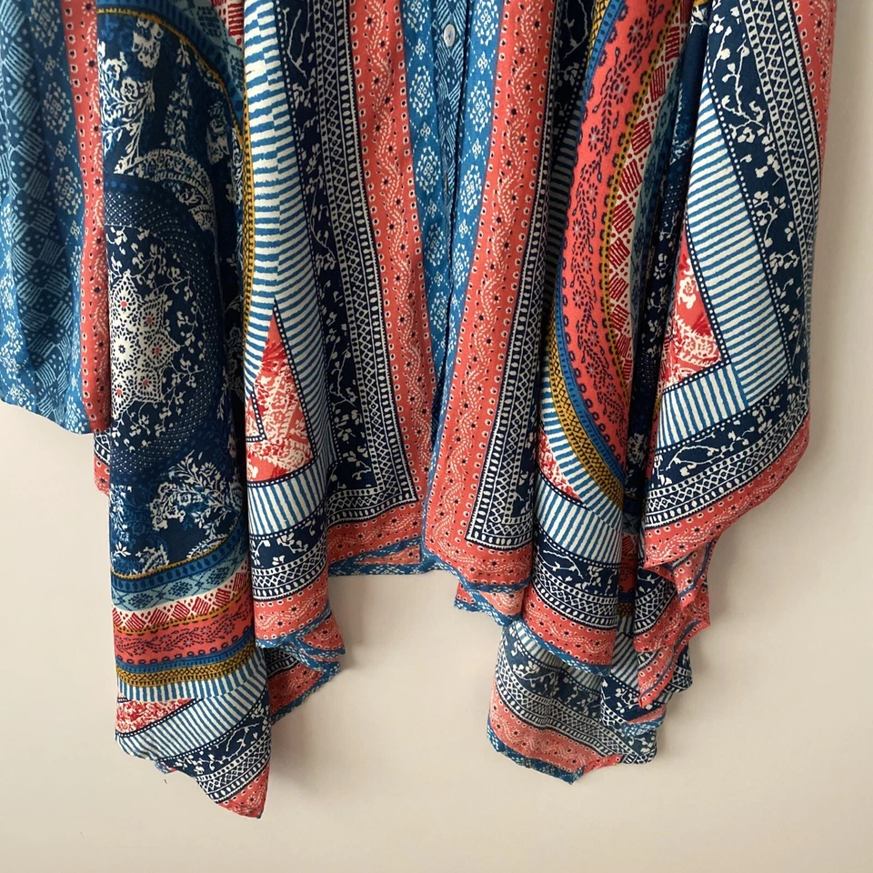 MONSOON Skirt Size 22 Lorenna Print Hanky Hem Multicoloured Summer Women - Image 4 of 4