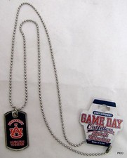 Auburn Tigers Dog Tag and Necklace Blue Property of AU Tiger War Eagle Football