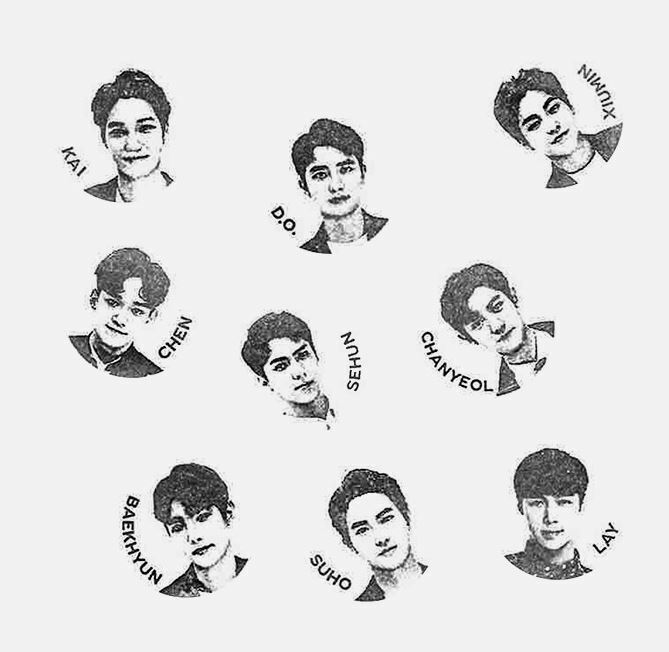 EXO SMTOWN OFFICIAL GOODS PHOTO STAMP + PHOTOCARD PHOTO CARD NEW