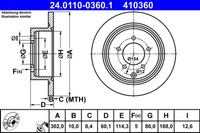 Bremsscheibe Mitsubishi T. Asx/Outlander 1.6-2.4 06-12