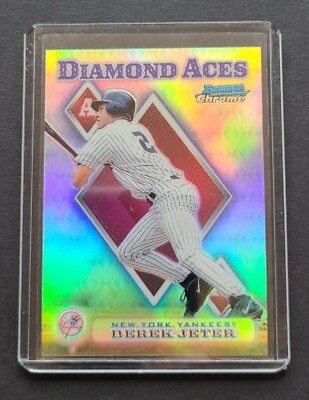 1999 Bowman Chrome Derek Jeter Diamond Aces Refractor DA13 New