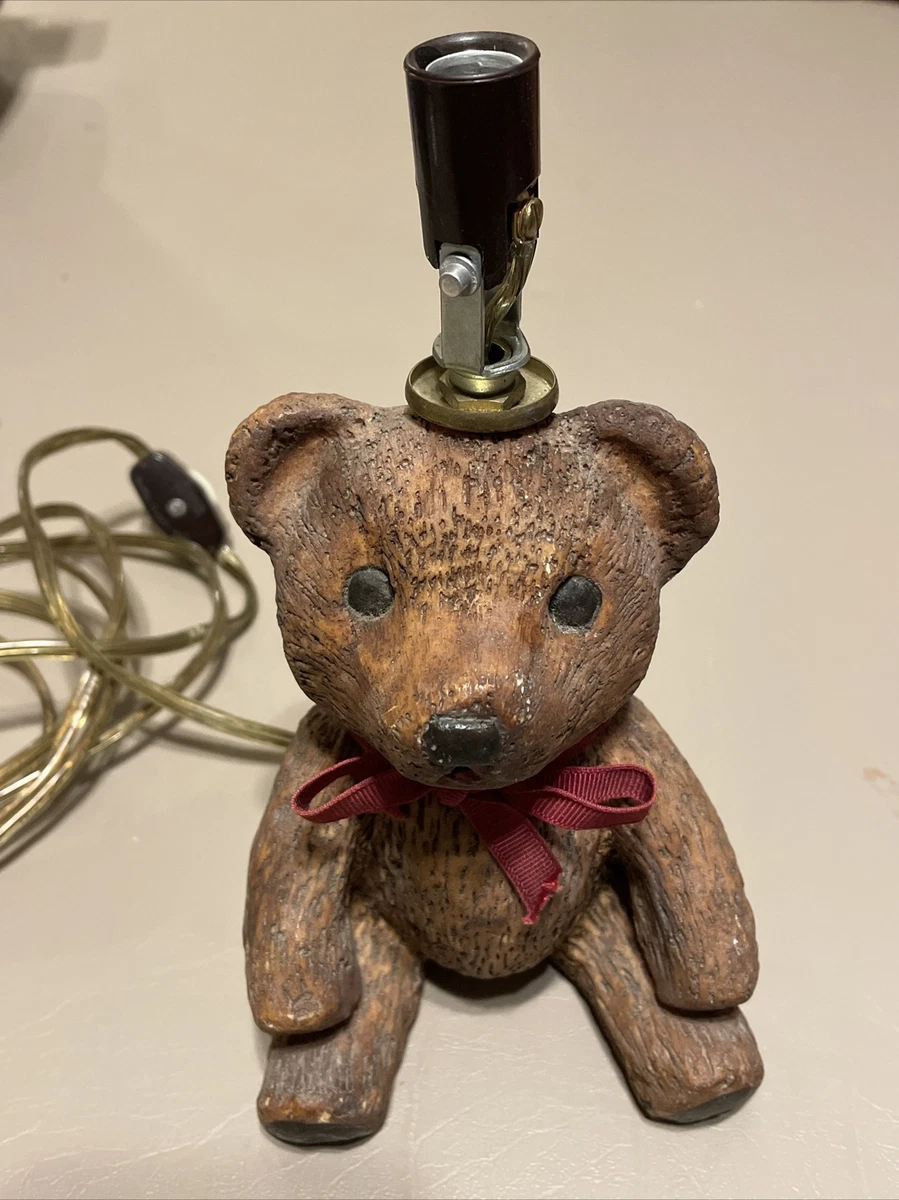 Wooden cheap bear lamp