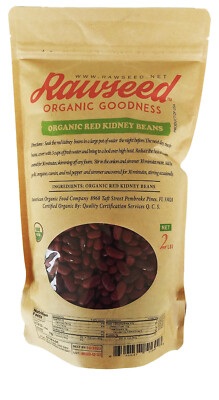 Rawseed Organic Certified Kidney Beans Packed in USA 2 Lbs/ Value Pack