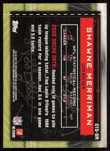 2007 Topps Own The Game #OTGSM Shawne Merriman - Picture 2 of 2