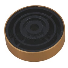 Gold Aluminum Plastic Isolation Feet Pad for Audio Speakers 3x1.1cm Pack of 12
