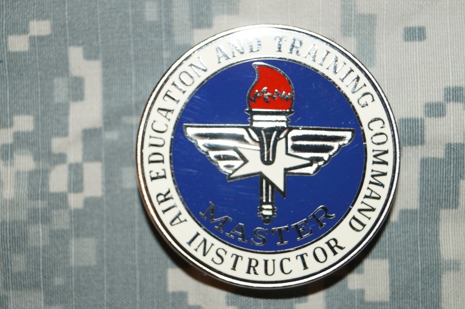 US Air Force Air Education & Training Command MASTER Instructor Metal ...