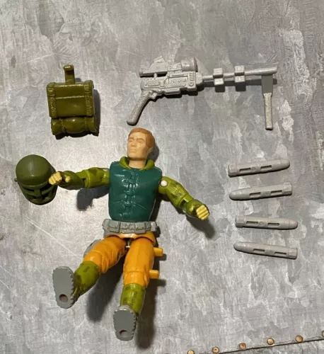 1990 GI JOE CAPTAIN GRID-IRON V1 with Accessories Vintage Hasbro ARAH