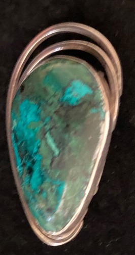MCM Gemstone Azurite Pendant/Brooch Vintage Beautiful Sterling Silver Unique - Picture 6 of 19