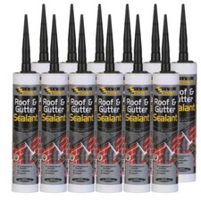 Everbuild Roof And Gutter Waterproof Adhesive Sealant Black Pack of 3, 6 & 12 **