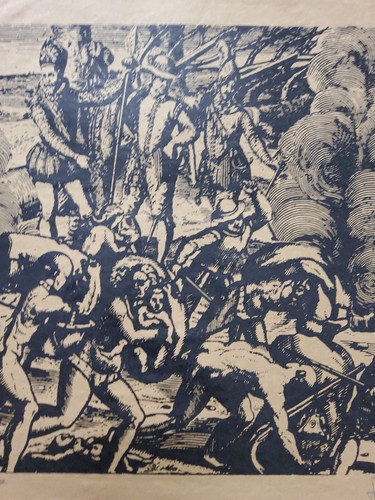 Rare lithographie Woodblock signée et datée 1980 artiste inconnu - Photo 4 sur 4