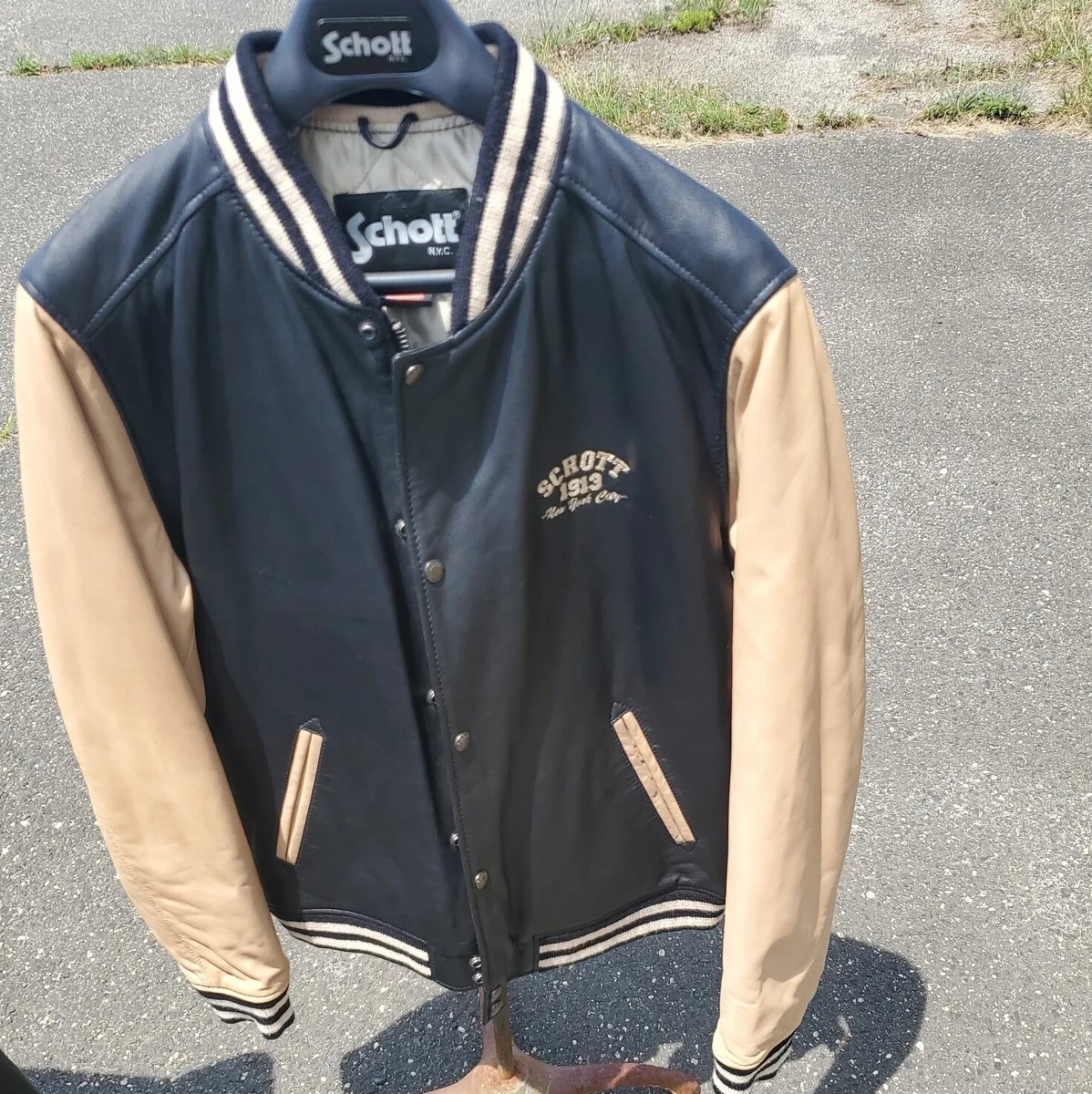 Schott NYC Varsity /Rare Racer 2004 Leather jacket NWT Slim Schott NYC Varsity /Rare Racer 2004 Leather jacket NWT Slim