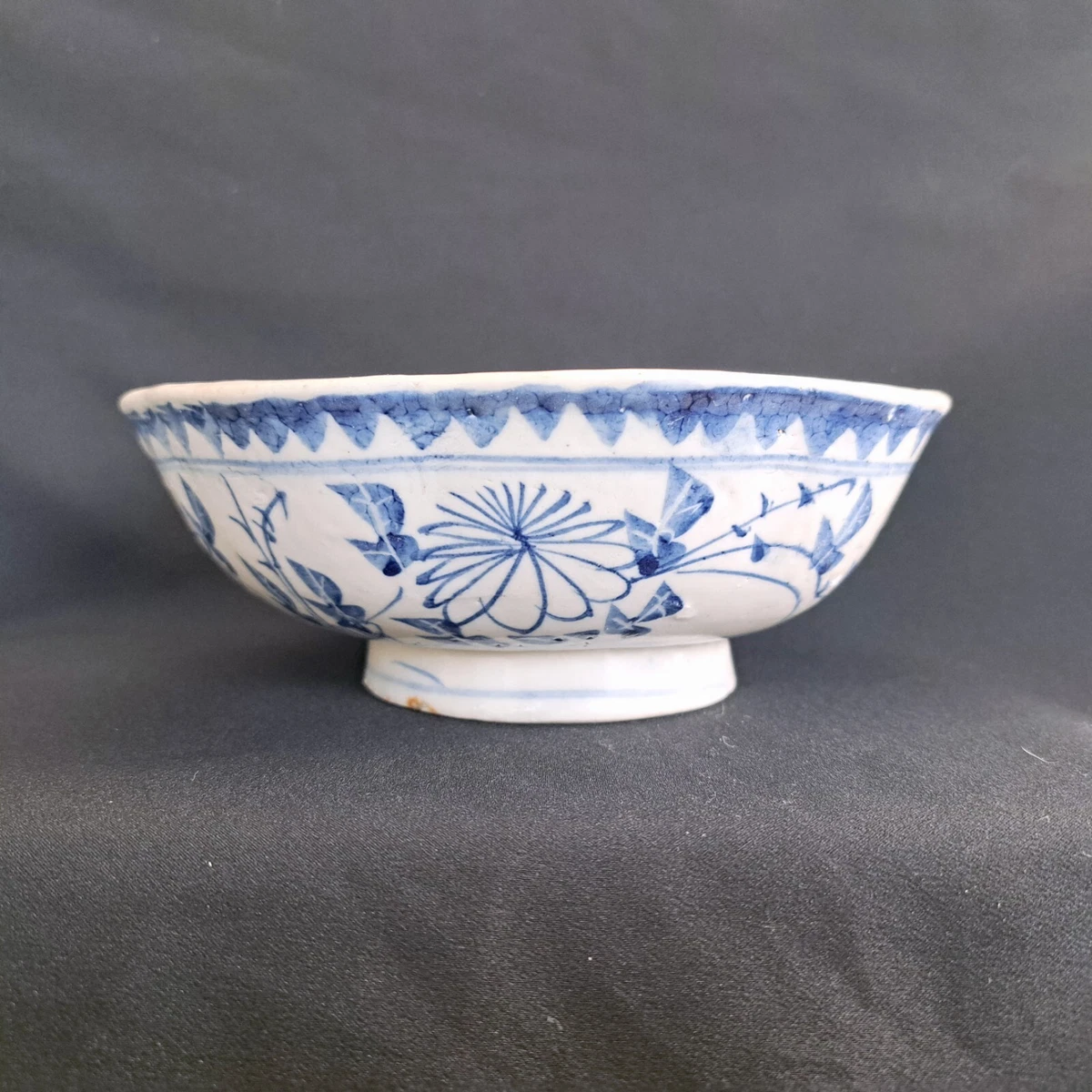 蓝色陶瓷中国古董碗| eBay