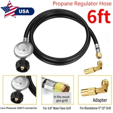 6FT UPGRADE Propane Gas Regulator Hose & Adapter For Blackstone 17"& 22" Griddle