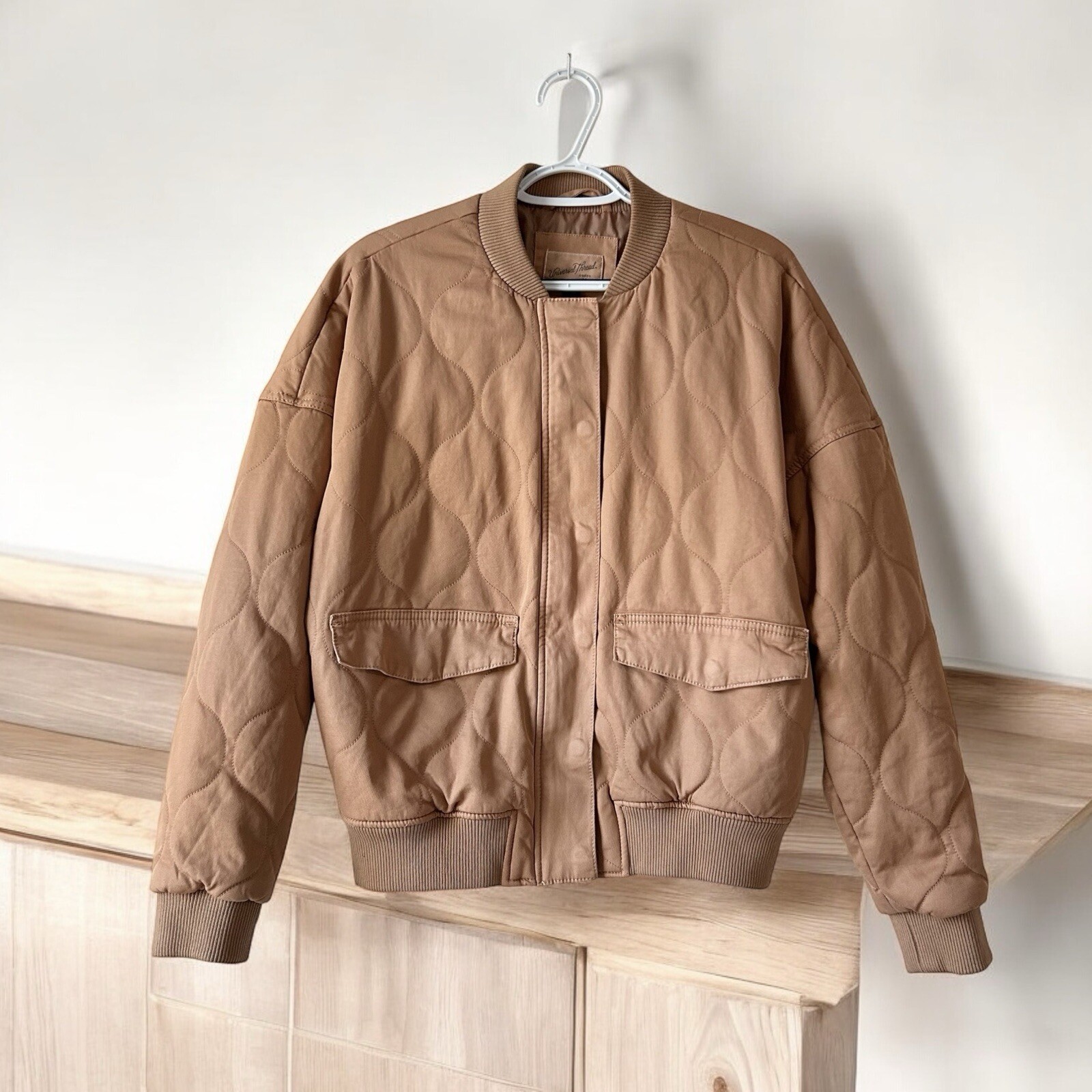 Universal Thread Tan Quilted Utility Jacket Women… - image 1