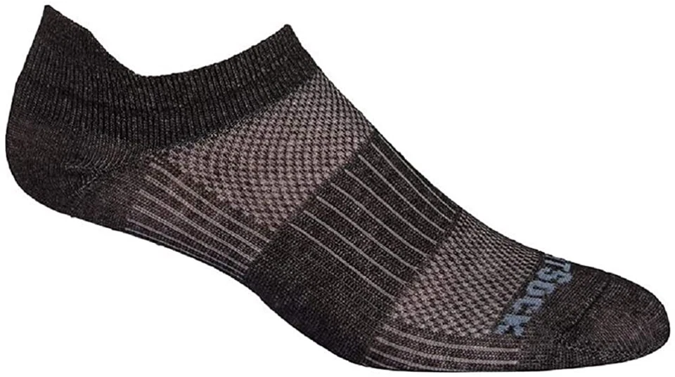 WrightSock 254214 Unisex Coolmesh II Tab Black Marl Socks Size S - Image 2 of 2