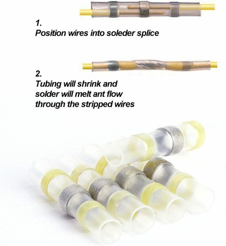 1000pcs Waterproof Solder Seal Sleeve Heat Shrink Butt Wire Connectors Terminals - Picture 7 of 12