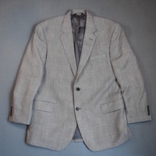Jos A. Bank Signature Collection Mens 44R 100 Grey Glen Plaid Blazer Sport Coat