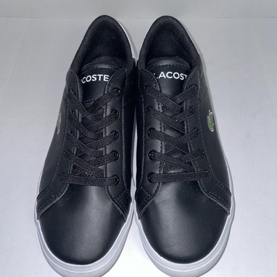 Lacoste Powercourt Casual Sneakers for boys black size 1.5 Excellent Condition