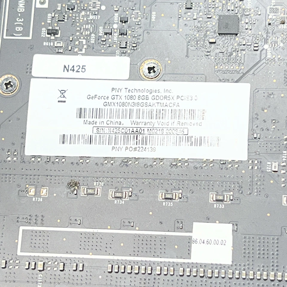 PNY NVIDIA GeForce GTX 1080 8GB GDDR5X PCIe 3.0 Gaming GPU - Tested, Working - Image 4 of 4