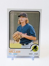 NOAH MILLER 2022 Topps Heritage Minor Base Card FCL Twins (#82) - FREE SHIPPING