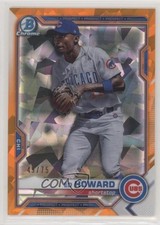 2021 Bowman Sapphire Chrome Prospects Orange Refractor 49/75 Ed Howard 0m4q