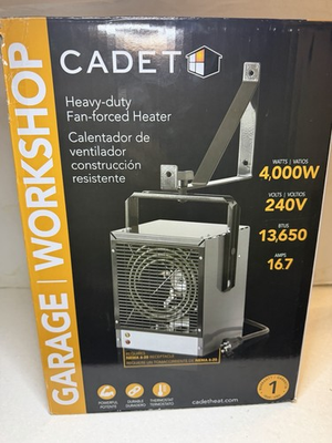 #ad #ad Cadet 240V 4000W Garage Workshop Fan forced Electric Heater Built in Thermostat $169.00