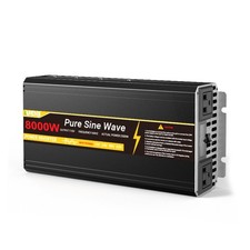 8000W Car Power Inverter DC 12V/24V/48V To AC 110V Pure Sine Wave Converter LCD