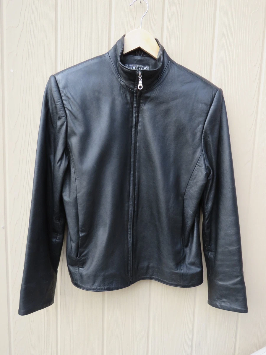 Versace Leather Outer Shell Coats, Jackets & Vests for Women for