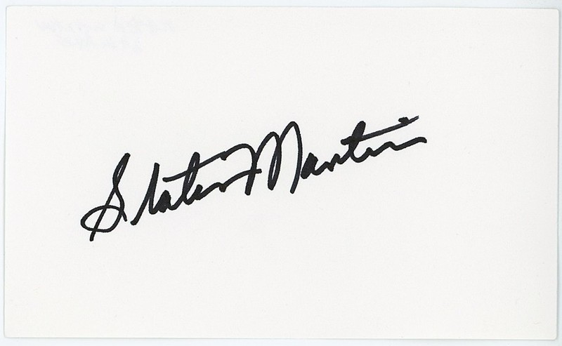 HOF -SLATER MARTIN- Signed/Autograph/Auto LAKERS NBA Basketball Index Card